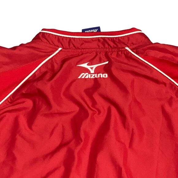 Mizuna XL Red Windbreaker Jacket 1/4 Zip Vented Back Pullover Athletic Training - Picture 7 of 12